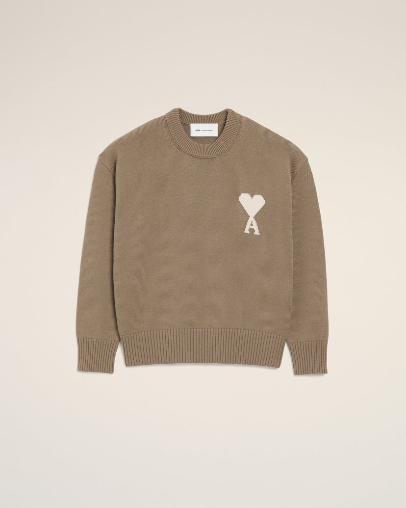 Pull Beige Taupe/Blanc • Ami